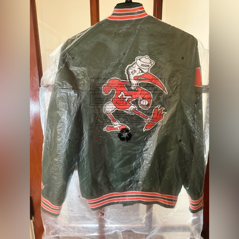 STARTER Green and Red Varsity Jacket - Picture 2 of 2